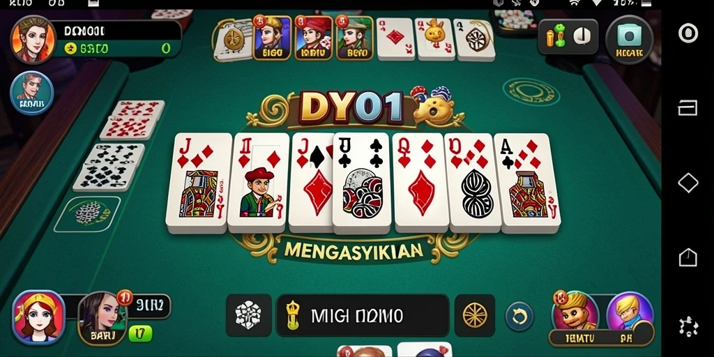 Tampilan menarik dari game Domino DY01 dalam aksi permainan.