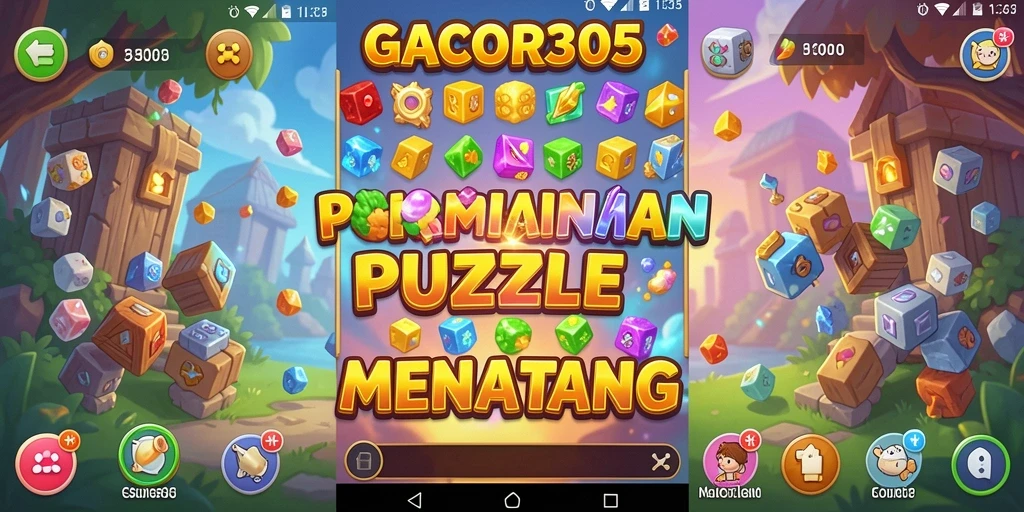 Tampilan gameplay GACOR305 yang penuh warna dan tantangan.