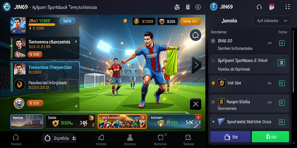 Tangkapan layar gameplay JIN69 menampilkan taruhan olahraga yang dinamis.