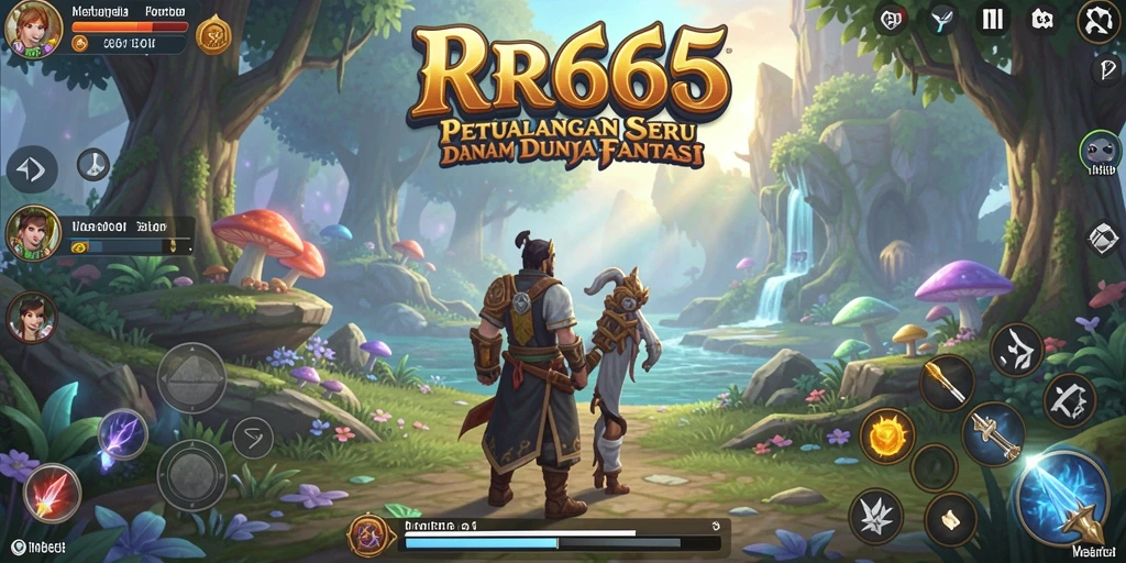 Screenshot gameplay RR666 yang menampilkan pertempuran epik dalam dunia RPG.